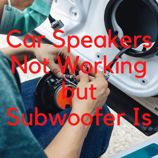 car speakers not working but subwoofer is